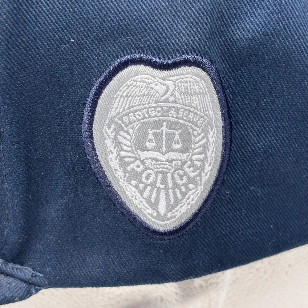 New‎ York Yankees Navy Blue Snapback Hat Police Shield Patch MLB Melonwear Cap